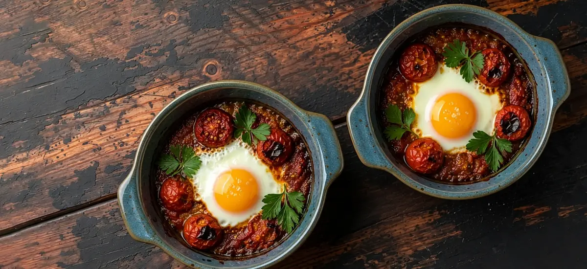 Sun-Dried Tomato and Herb Baked Eggs