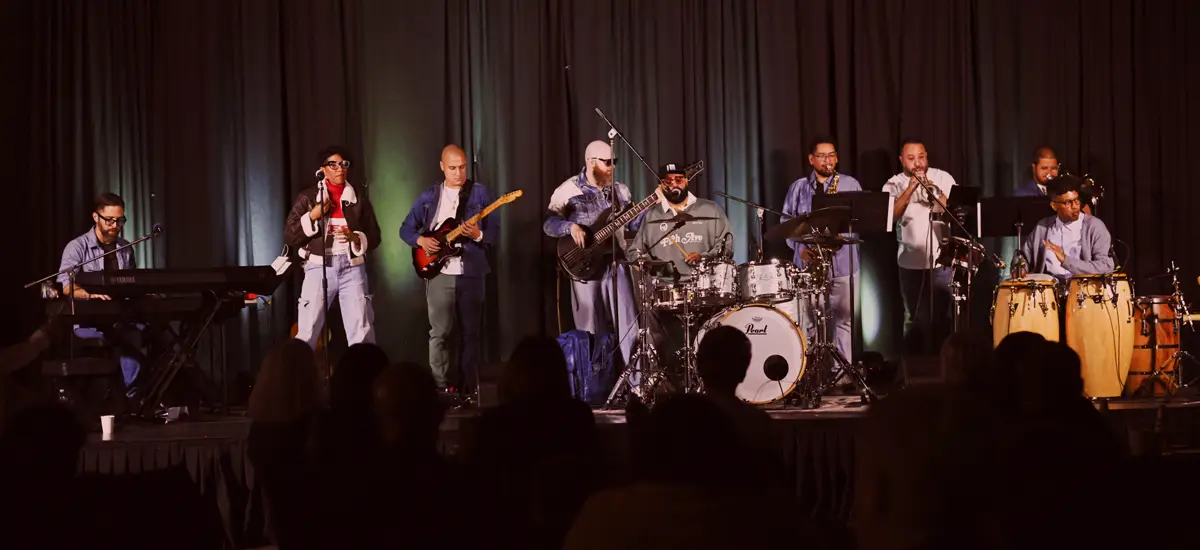 band performing on stage